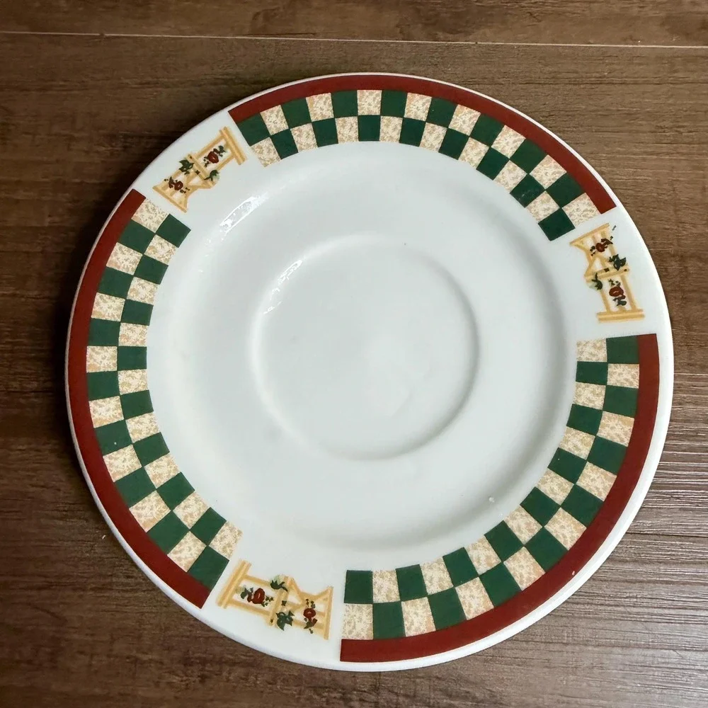 6 VTG Betty Crocker Country Inn Saucers Tea Coffee Cup Plate Stoneware Farmhouse